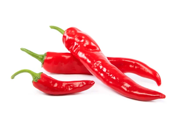 Färsk röd paprika på vit bakgrund. — Stockfoto