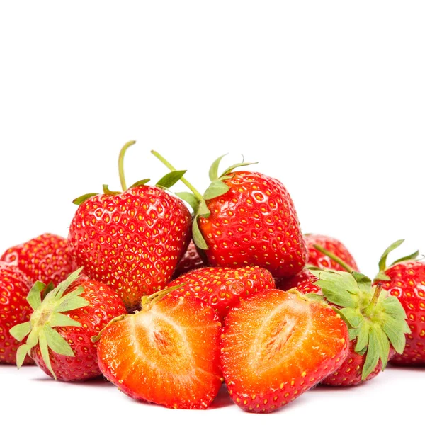 Fresh strawberry fruit on white background. Stock Picture