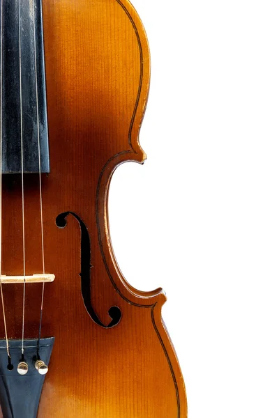 Violín sobre fondo blanco. — Foto de Stock