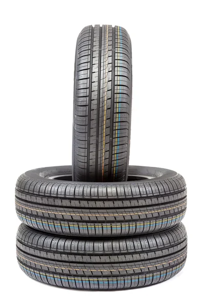 Car tires on white background. — Stock Photo, Image