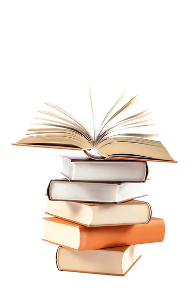 Stack of books on a white background. — Stock Photo, Image