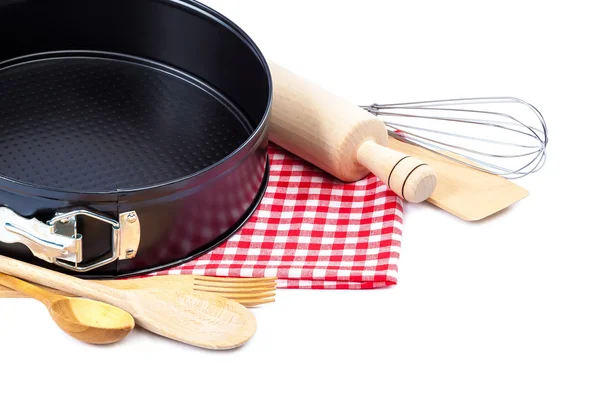Cooking utensils for baking on white background. — Stock Photo, Image