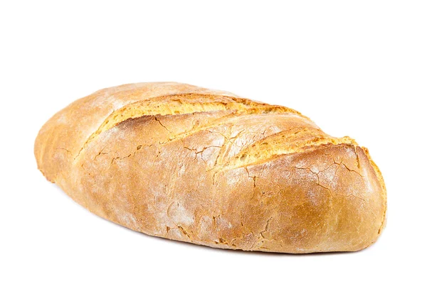 Laib Brot auf weißem Hintergrund. — Stockfoto