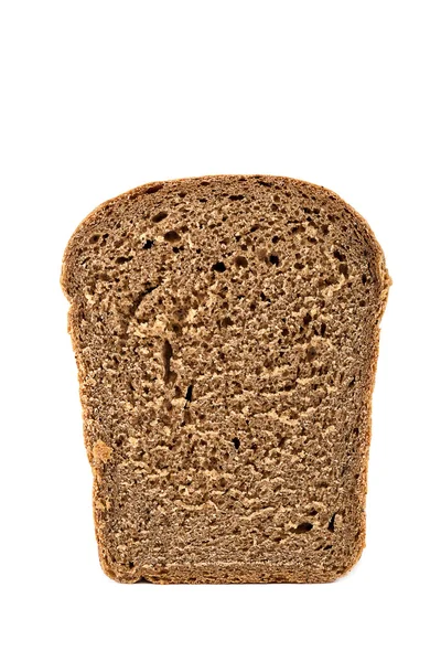 Pedaço de pão fresco sobre fundo branco . — Fotografia de Stock
