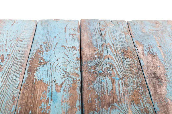 Planches en bois peintes en bleu . — Photo