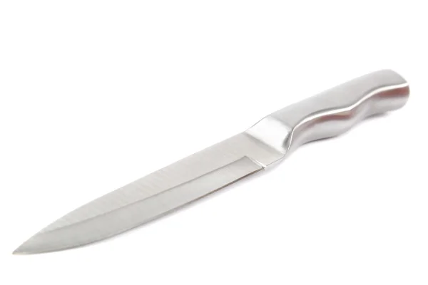 Metalowy nóż na białym tle. — Zdjęcie stockowe