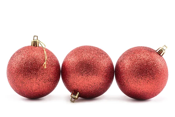 Bolas de Natal em um fundo branco. — Fotografia de Stock