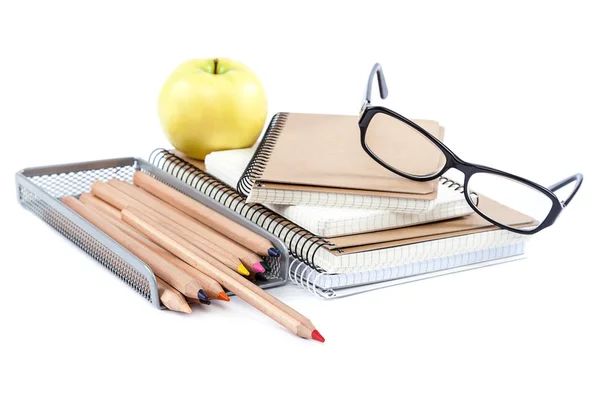 School and office supplies on white. — Stock Photo, Image