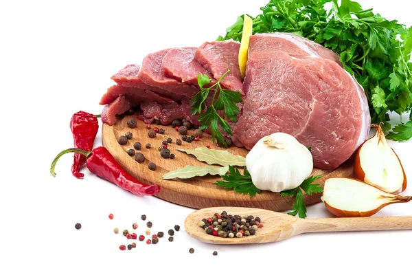 Meat on a cutting board. — Stock Photo, Image
