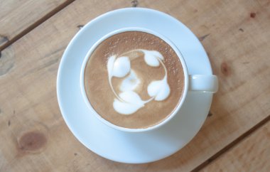 kapuçino tablo vintage sesi üzerine kahve