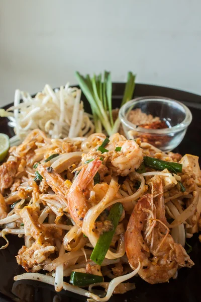 Thailand Food fried with XO sauce and the fried shrimp in Thaila — Stock Photo, Image