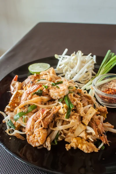 Tailandia Comida frita con salsa XO y camarones fritos en Thaila —  Fotos de Stock