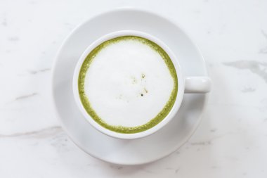 Sıcak yeşil çay kahve