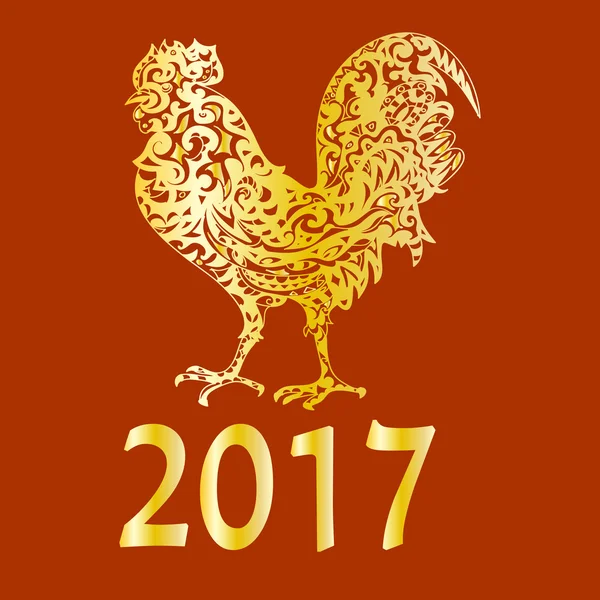 Chinese New Year  2017 astrological symbol  Rooster — Stock Photo, Image