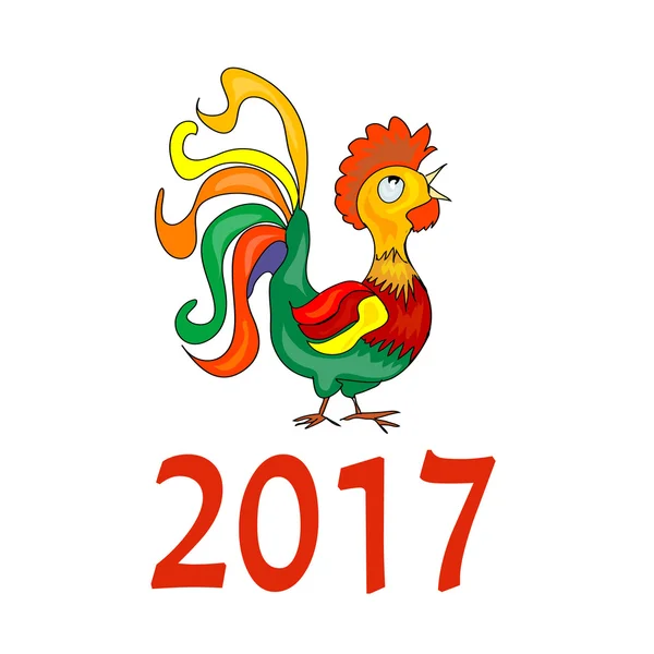 Chinese New Year  2017 astrological symbol  Rooster — Stock Photo, Image