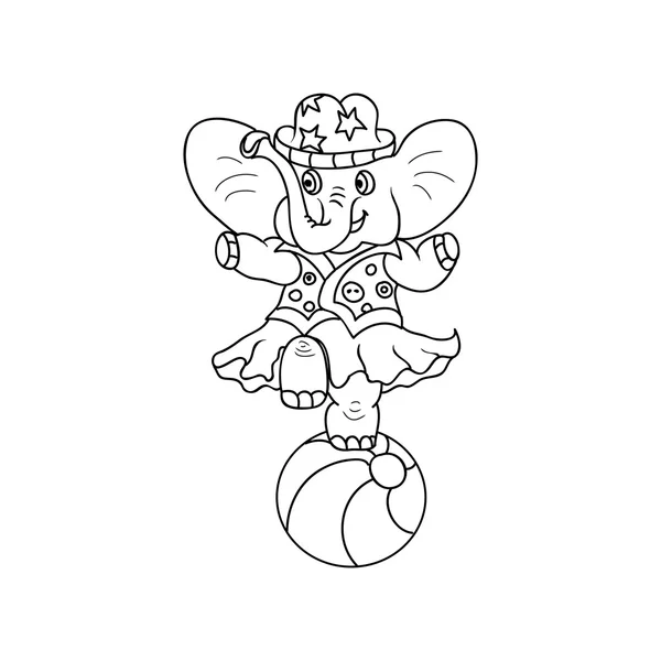 Cirque Elephant kids coloriage — Photo