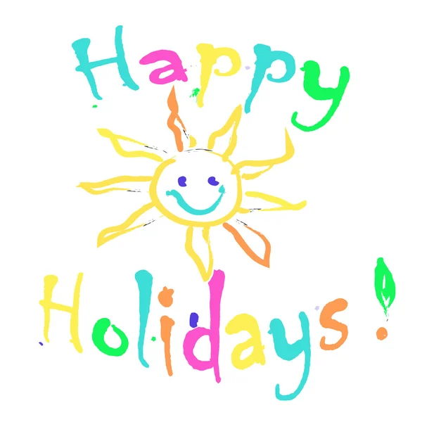 Happy Holidays Greeting card colorful — Stock Photo, Image