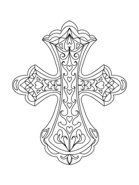 Soyut çapraz mandala öğesi