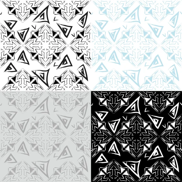 MAndala Seamless Monochrome Patterns set — стоковое фото