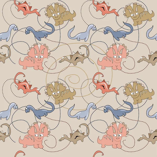 Dinosaur  Monster  Emoticons seamless  pattern — Stock Photo, Image