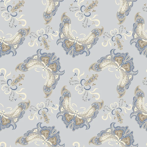 Butterfly  decorative Victorian seamless pattern — Stock Photo, Image