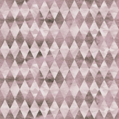Alice in Wonderland style watercolor diamond rhombus  seamless pattern  clipart