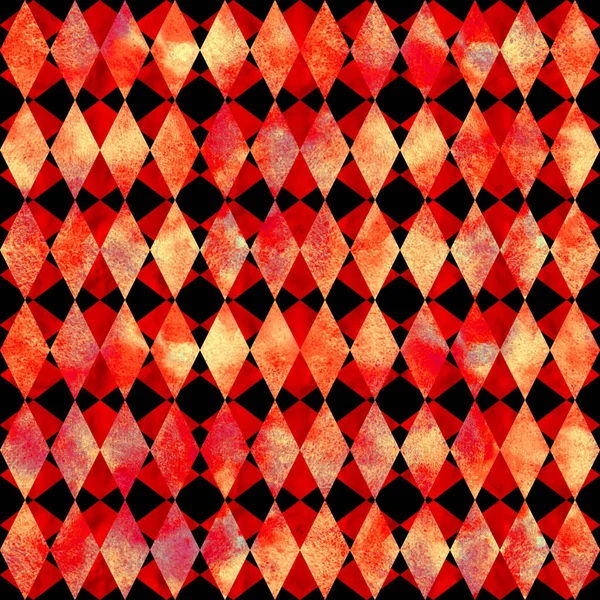 Alice Wonderland Stijl Aquarel Diamant Rhombus Naadloos Patroon — Stockfoto