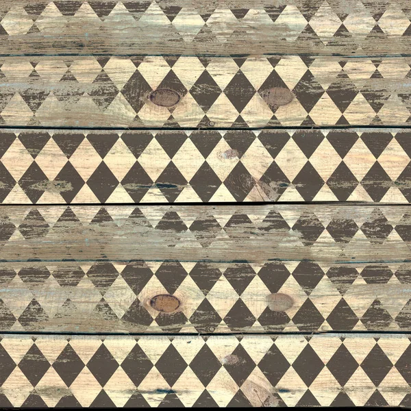 Alicja Stylu Wonderland Akwarela Romb Diament Drewnianym Tle Bezszwowy Wzór — Zdjęcie stockowe