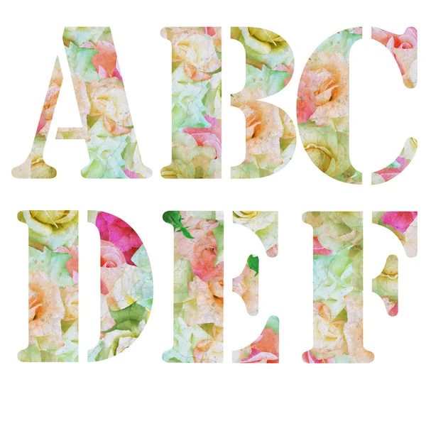 Floral vintage Abc — Stockfoto