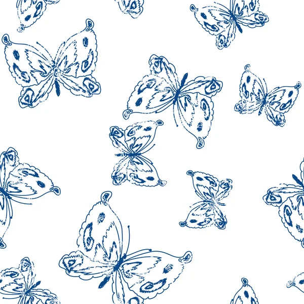 Schmetterlinge nahtloses Muster — Stockfoto