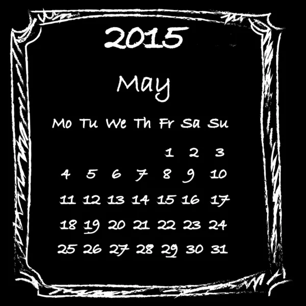 Calendar 2015 May — Stock Photo, Image