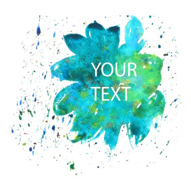 Suluboya vektör afiş mavi