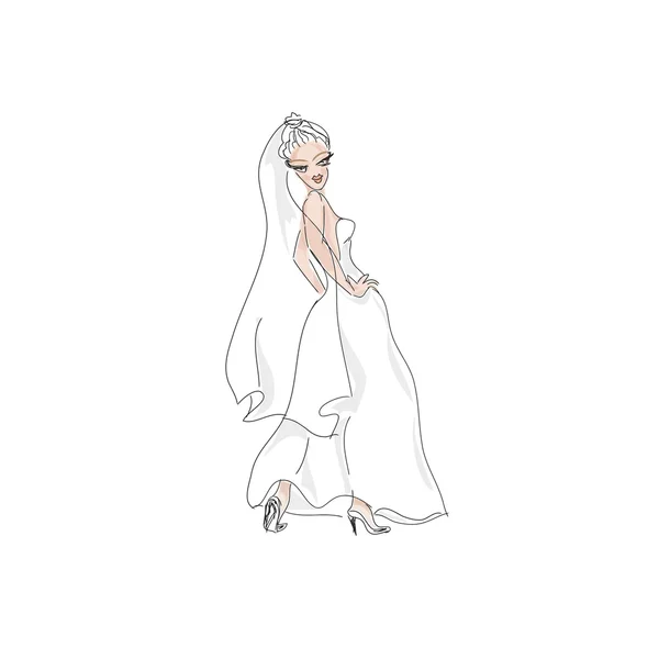 Nevěstu módní ilustrace — Stock fotografie