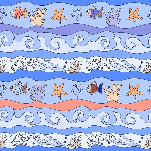 Undersea seamless childish pattern — Stock Photo, Image