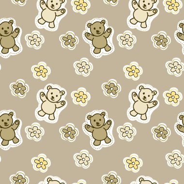 Yavru ayı hayvanlar pürüzsüz desen