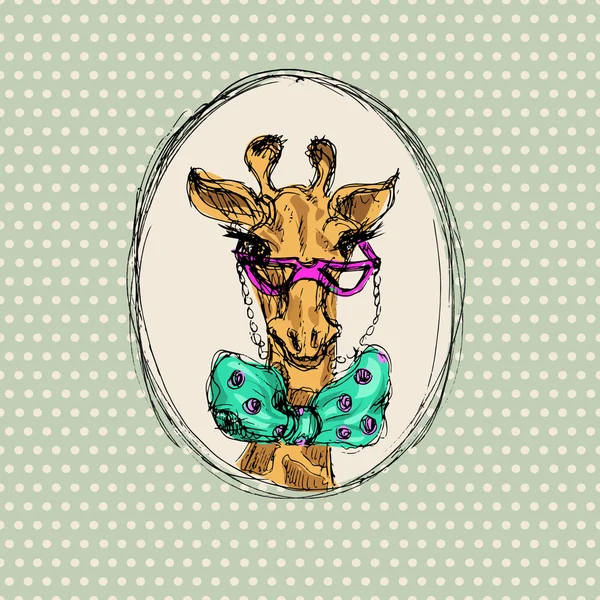 Giraffa hipster — Foto Stock