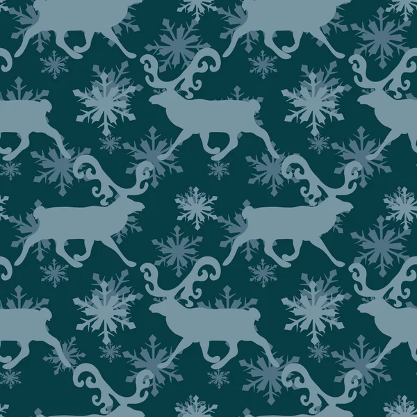 Scandinavian Christmas seamless mönster med hjortar — Stockfoto