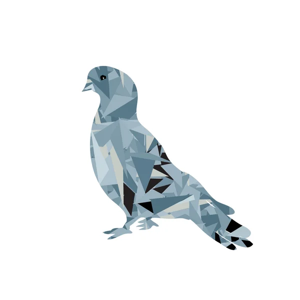 Colombe pigeon low poly icône — Photo