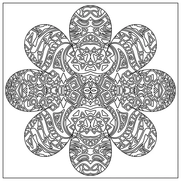 Tribal para colorear zentangle — Foto de Stock