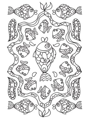 Fish zentangle