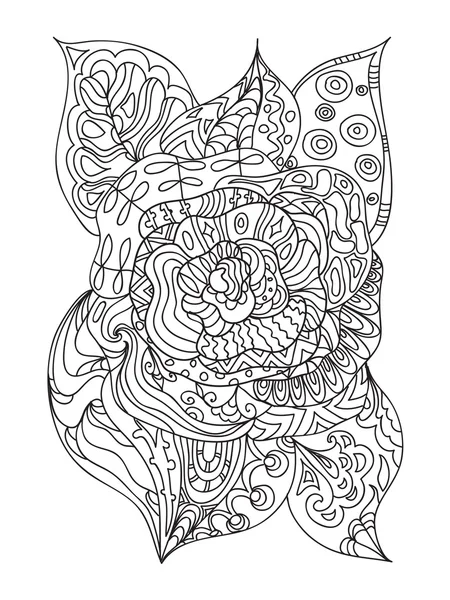 Rose zentangle — ストック写真