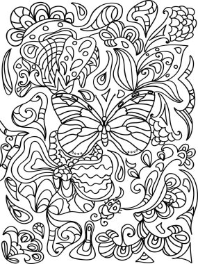 Kelebek zentangle