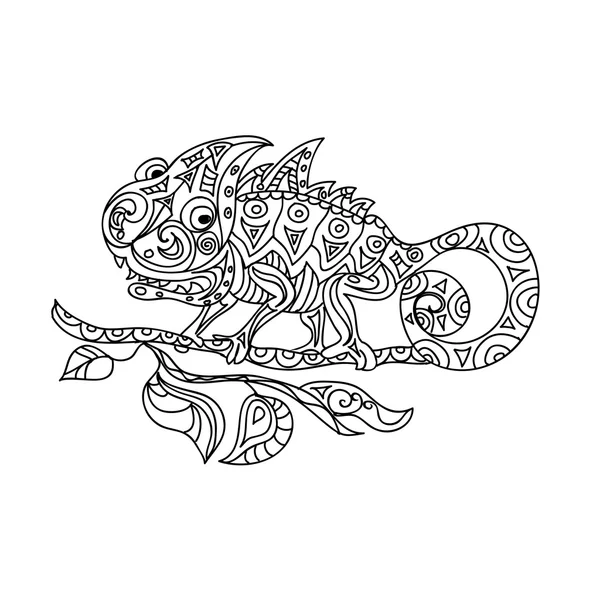 Chameleon zentangle — Stock fotografie