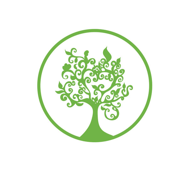 Логотип зелёного дерева
