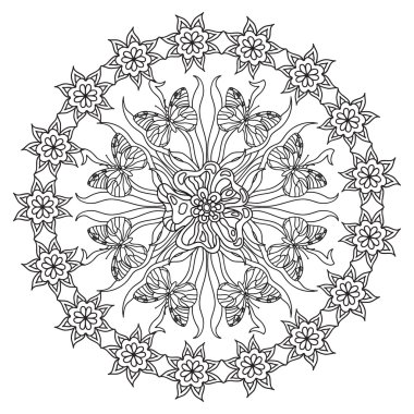 Kelebek soyut mandala