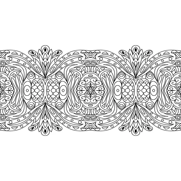 Seamless coloring page border on white