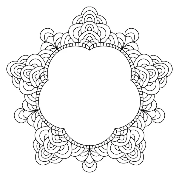 Elementy mehndi rama streszczenie mandali na białym tle — Zdjęcie stockowe