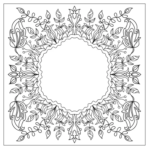 Soyut mandala çerçeve mehndi elemanları izole
