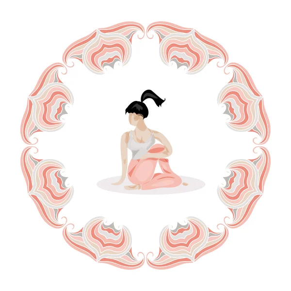 Logo de pose de yoga aislado en blanco — Foto de Stock