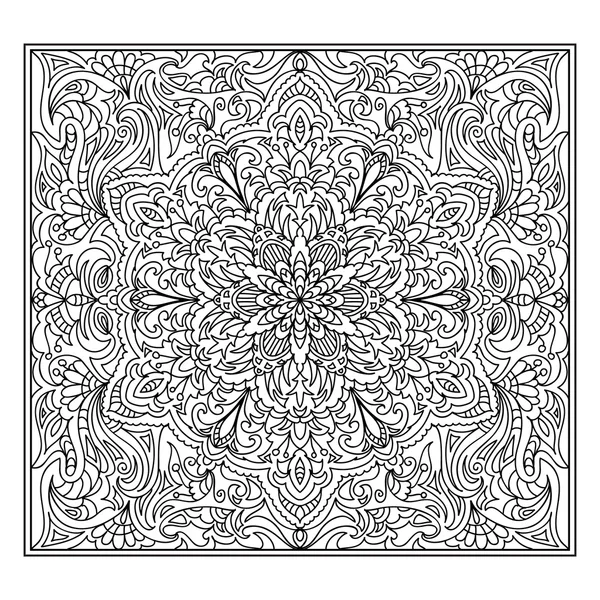 Abstraktní mandala zentangle izolované na bílém — Stock fotografie